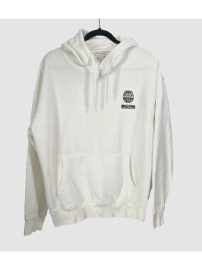 D&F White Hoodie with Front Pocket & Hooded Design Size XL
